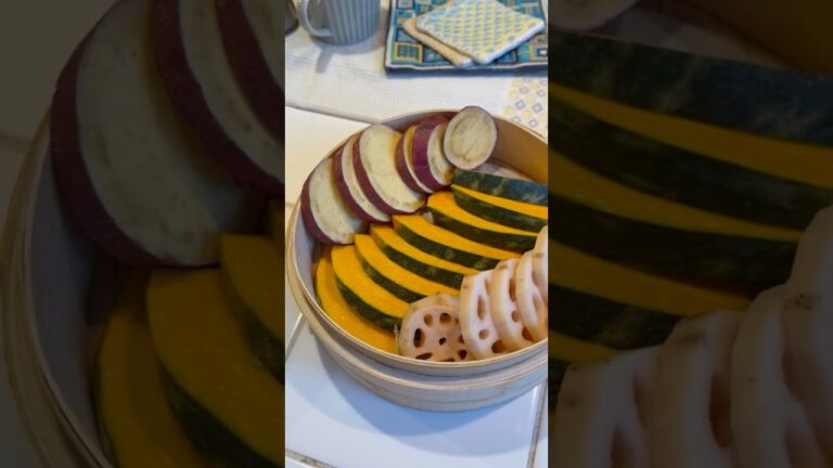 ただ蒸籠で野菜を蒸す前の動画　#蒸し野菜#せいろ