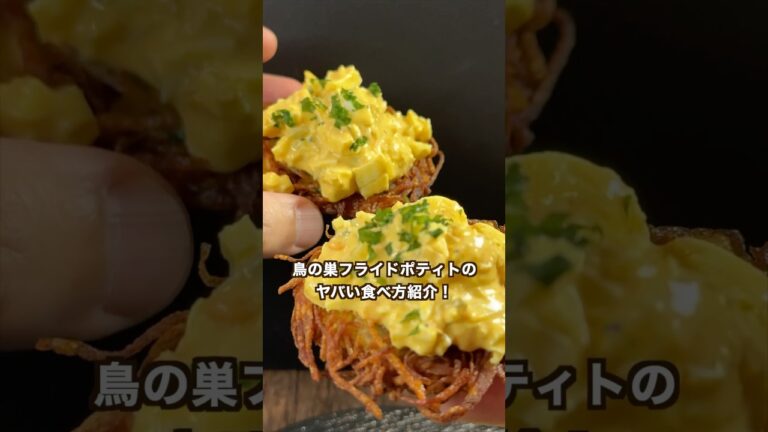 【ポテト好きにみてほしい🥔】鳥の巣ポテトフライのヤバい食べ方#shorts 【ポテト好きにみてほしい🥔】鳥の巣ポテトフライのヤバい食べ方#shorts