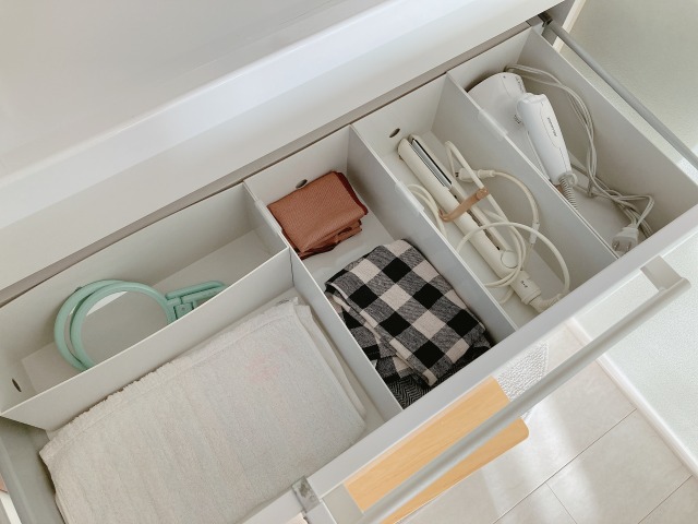 ざっくりと仕分けた収納