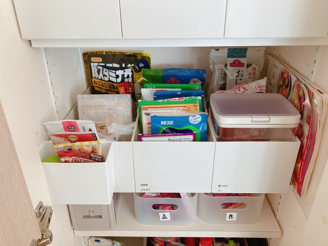 在庫が分かりやすい食品収納