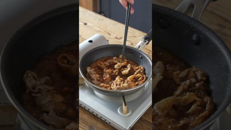 【お好みソースで】簡単！豚ニラのてり玉丼【#Shorts】#レシピ動画