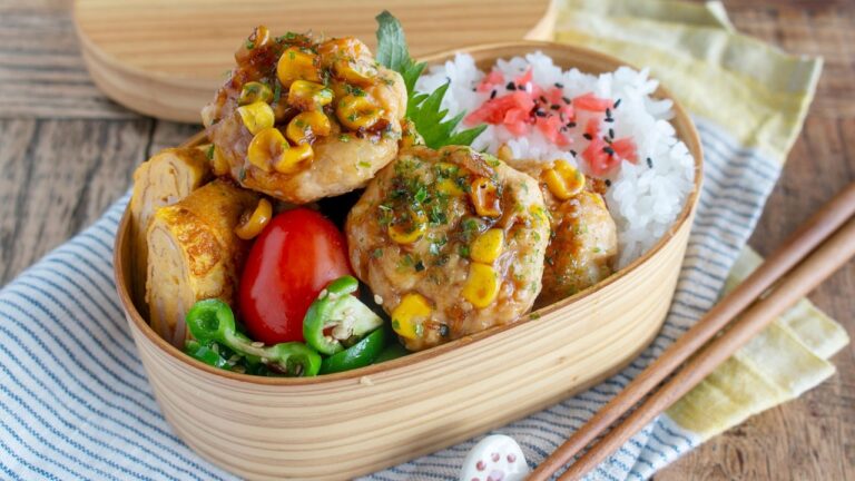 【節約弁当】「これうまっ!」息子も旦那も喜んだ♡コーンマヨつくね弁当bento#1025