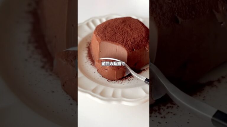 【簡単スイーツ】生チョコケーキ ホワイトVer.(失敗編) #shorts 【簡単スイーツ】生チョコケーキ ホワイトVer.(失敗編) #shorts
