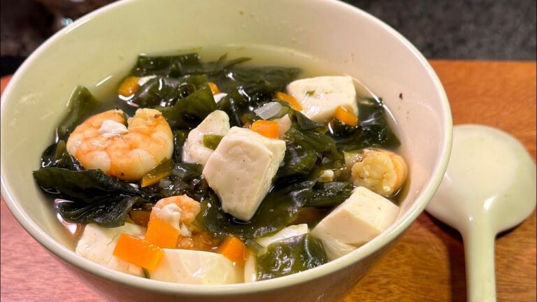 Canh rong biển nấu tôm đậu ngon miệng đơn giản Canh rong biển nấu tôm đậu ngon miệng đơn giản