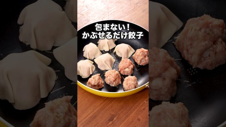 見た目じゃ伝わりにくいけどとってもジューシーな餃子です🥟「かぶせるだけ餃子」#ぱーてぃーちゃん が作るかぶせるだけ餃子はYouTube⬆️をクリック#餃子#ひき肉 #簡単レシピ#レシピ動画#料理動画