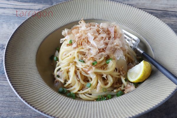 ツナと玉ねぎのバター醤油パスタ