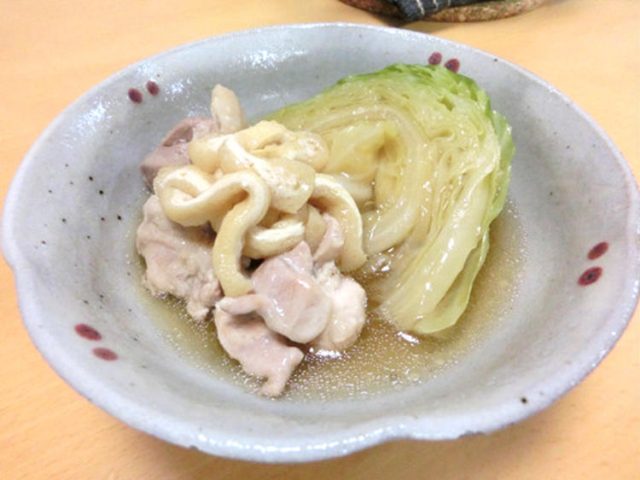 鶏肉とキャベツのあんかけ煮
