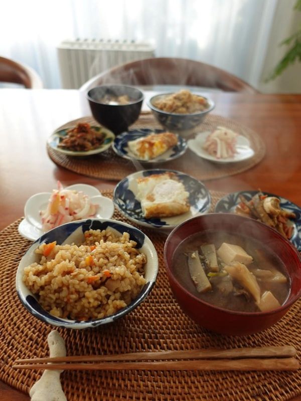 野菜がメインの和食の朝ごはん