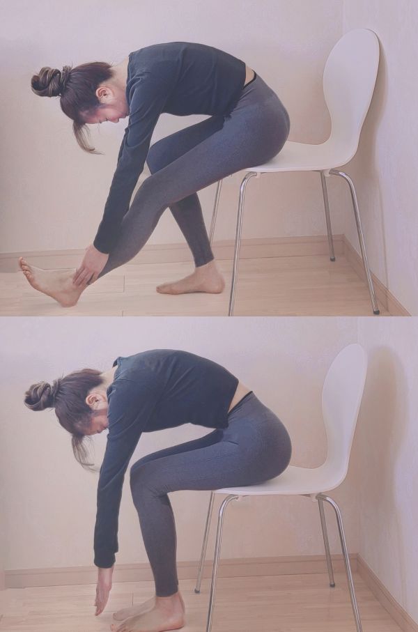 ストレッチをする女性