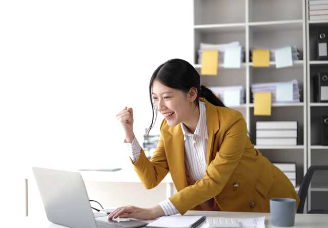 ラッキーな女性