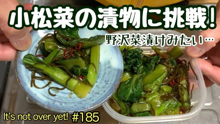 小松菜の漬物に挑戦！野沢菜漬けみたいで美味しい一夜漬け。たぬきッチン【アラ還暦バツイチ週末Vlog】