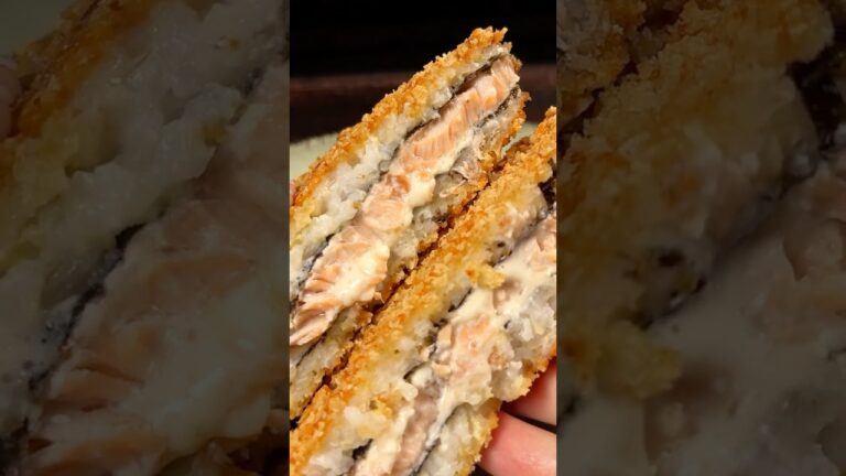 🍣🔥 "Crispy Sushi Sandwich — Crunch on the Outside, Creamy Inside!"#sushi #sandwich #crispybite