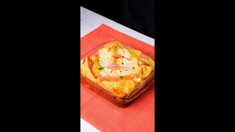 食パン1斤で!とろけるチーズとベーコンが最高♡家族が喜ぶ朝ごはんフレンチトースト / French Toast Casserole 食パン1斤で!とろけるチーズとベーコンが最高♡家族が喜ぶ朝ごはんフレンチトースト / French Toast Casserole