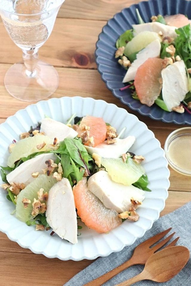 鶏むね肉とグレープフルーツのサラダ