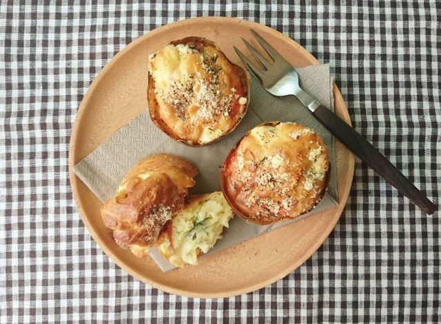 サーモンとチーズのおかずマフィン