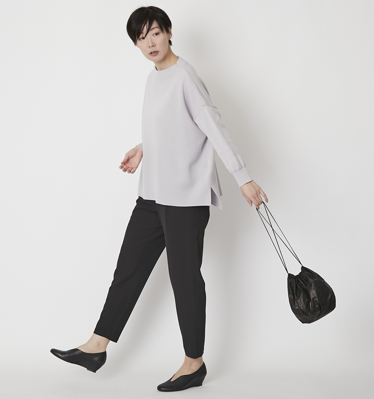 STELLA CIFFON/ウォッシャブルポリエステルテーパードパンツ