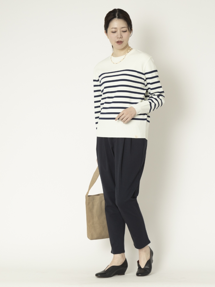 WESTWOOD OUTFITTERS/きれいめ無地のタックテーパードパンツ