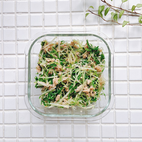 水菜とツナの和えもの