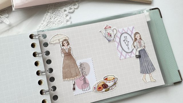 女の子のコラージュ