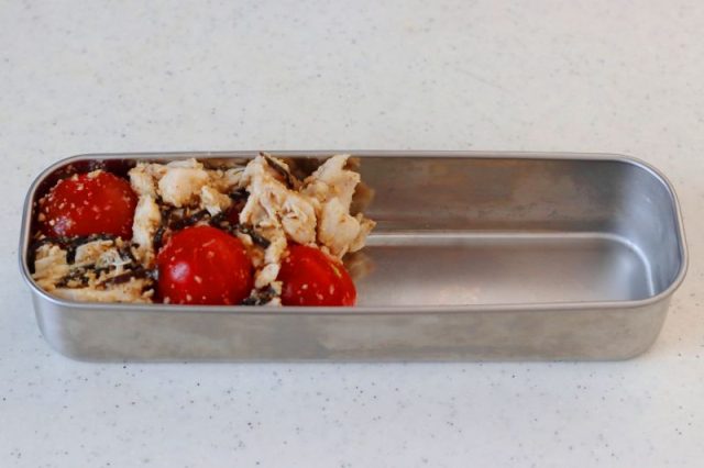 2品弁当の詰め方プロセス