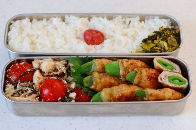 2品弁当の詰め方プロセス