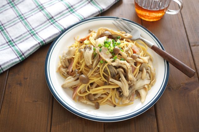 きのこのバター醤油パスタ