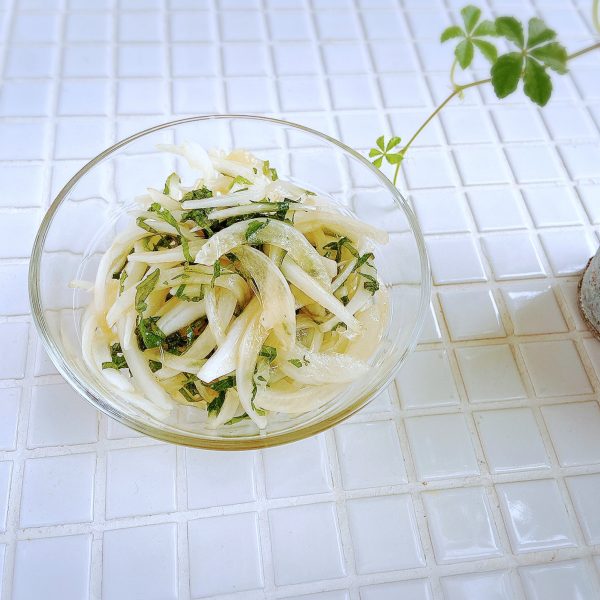 新玉ねぎと大葉のさっぱり和え