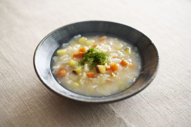 玄米ごはんの雑炊風