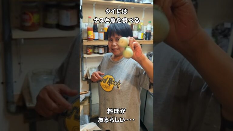 タイにはナスと魚を食べる料理があるらしい・・・　#タイ料理 #エスニック料理 #shortsvideo