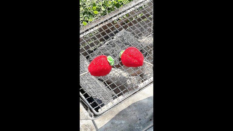 【え、いちご焼いちゃいました！？】その甘味にどハマりする♡超簡単おやつレシピ / BBQ Fruit Marshmallows