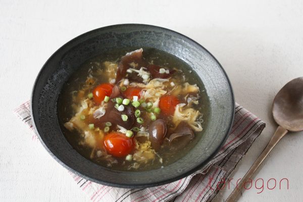 きくらげとトマトの中華スープ