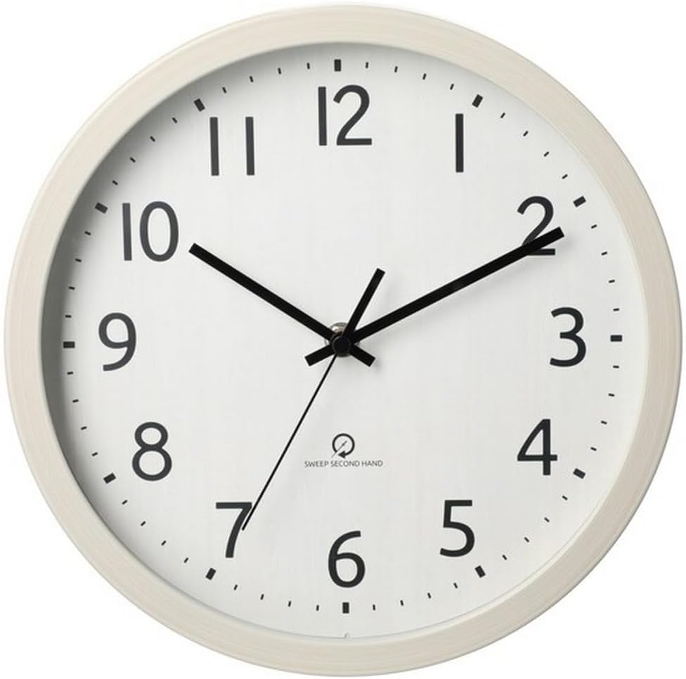  ニトリ(NITORI) 静音秒針 掛け置き兼用時計 SW 001FR 直径26cm ホワイトウォッシュ 8172745