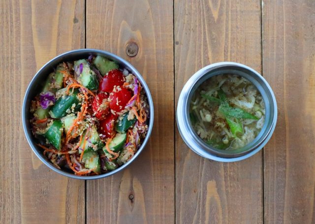 塩もみ野菜のおからパウダーサラダ