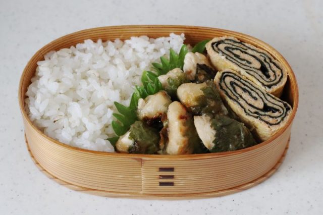 2品弁当の詰め方プロセス