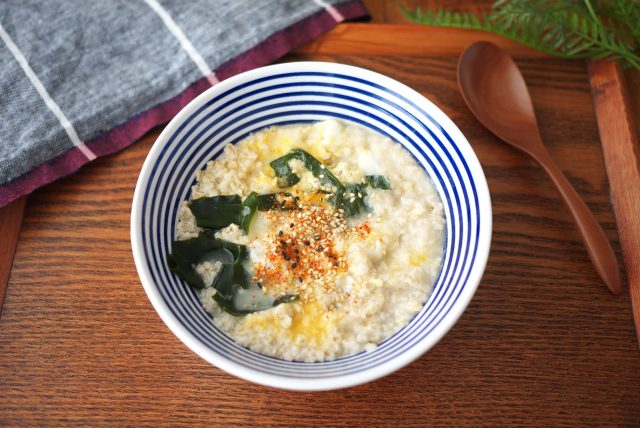 オートミールの卵おじやの完成イメージ