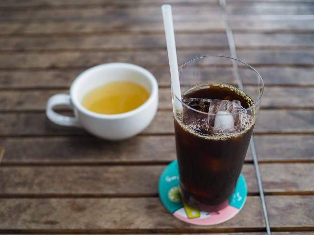 アイスコーヒーとオニオンスープ