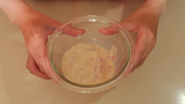 チーズとベーコン