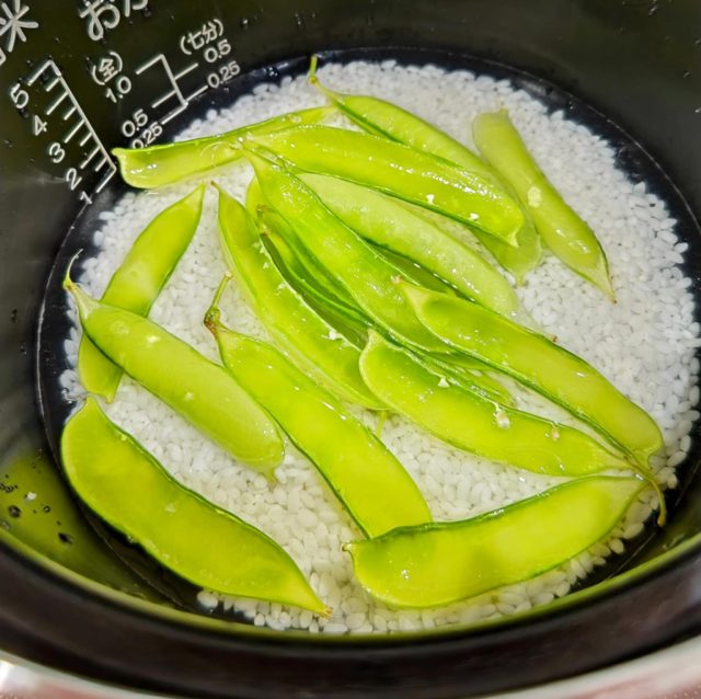 ぶんどう豆ごはん