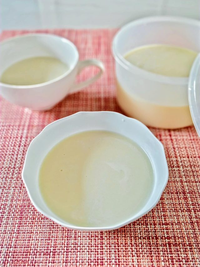 完成した新じゃがのポタージュ