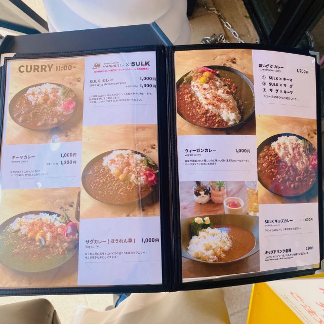 SULK GREEN CAFE OSAKA カレーメニュー