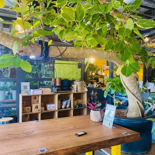 SULK GREEN CAFE OSAKA 店内テーブル席