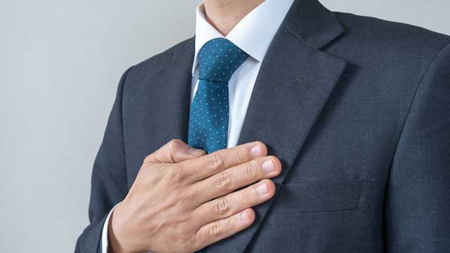 安心するサラリーマン