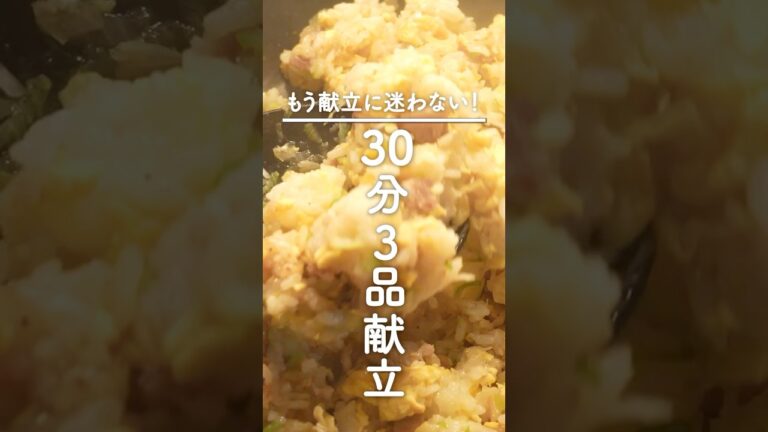 もう味付けに迷わない！【豚ロース炒飯】3品献立で悩む時間がゼロになる