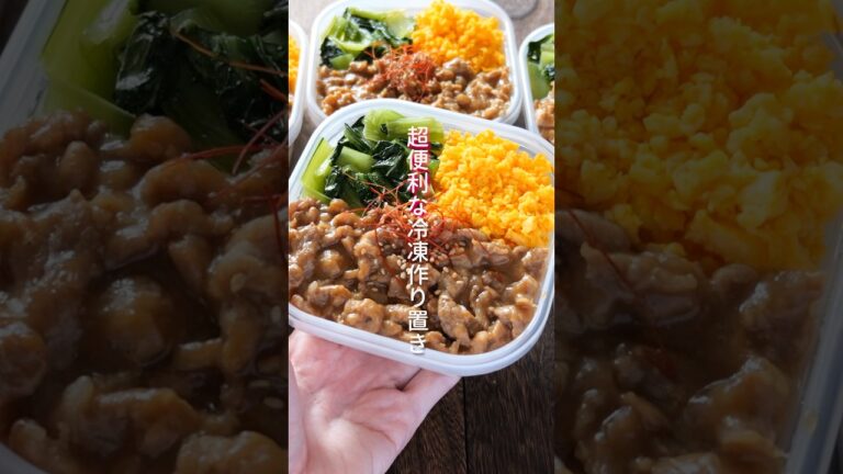 【１食１６０円！５日分まとめて冷凍作り置き】冷凍「ルーロー飯／魯肉飯弁当」の作り方 #shorts  #料理 #簡単レシピ