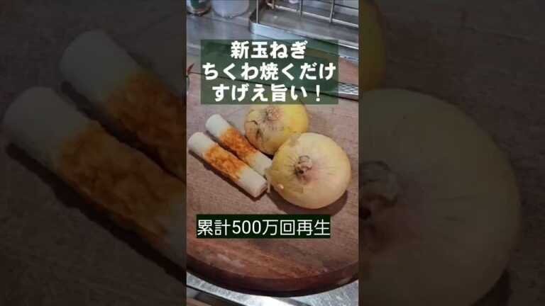 500万回再生！新玉ねぎとちくわ焼くだけ！簡単すげー旨い人気おつまみ 副菜 中華 ガレット 節約レシピ 大根餅風