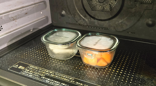 レンジ庫内のiwaki（イワキ） パック＆レンジ システムセット