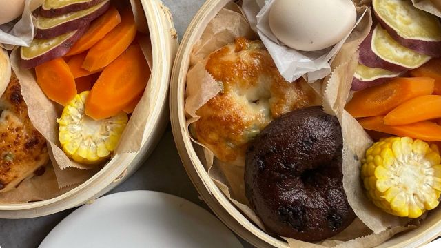 蒸籠で作る朝ごはん