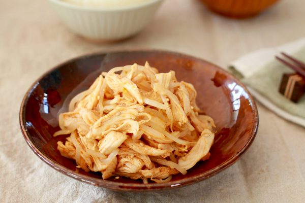 ささみともやしのピリ辛坦々