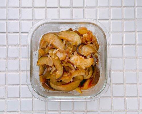 茄子と茗荷のさっぱり炒め