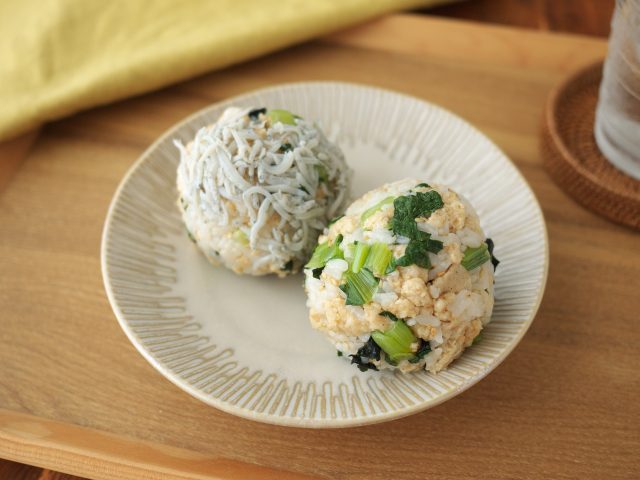 オートミール小松菜おにぎり